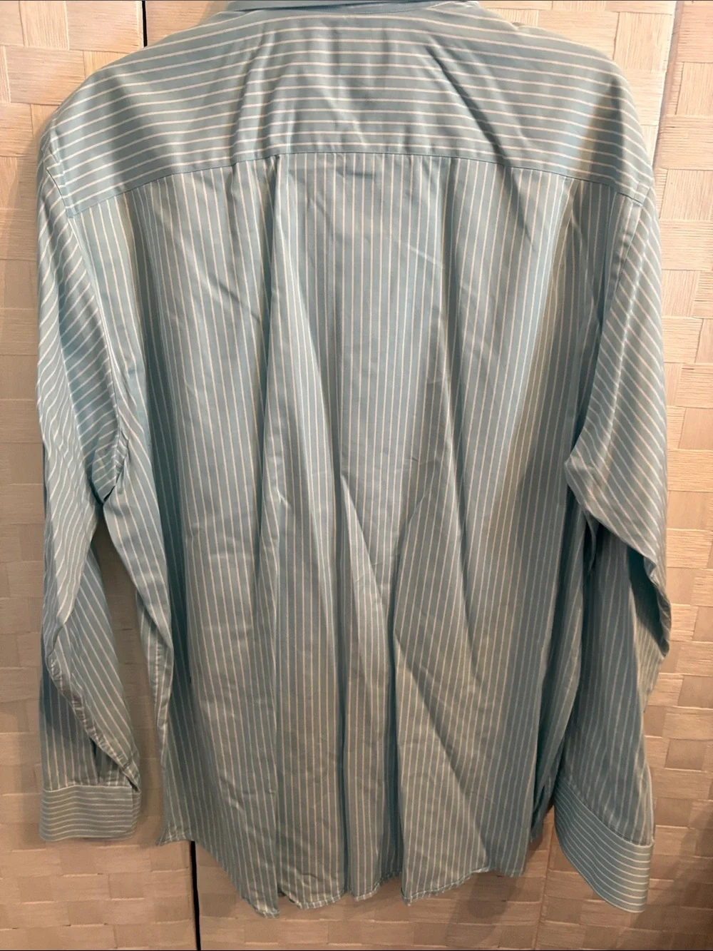 Banana Republic Light Blue and White Striped Dress Shirt